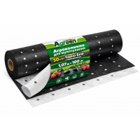 Агроволокно для мульчування Agreen 50 г/м² чорно-біле з перфорацією (Рулон 1.07×100 м)