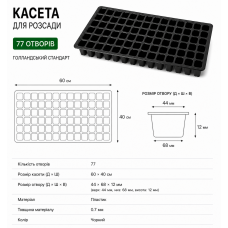 Касета для розсади на 77 отворів (60х40см)