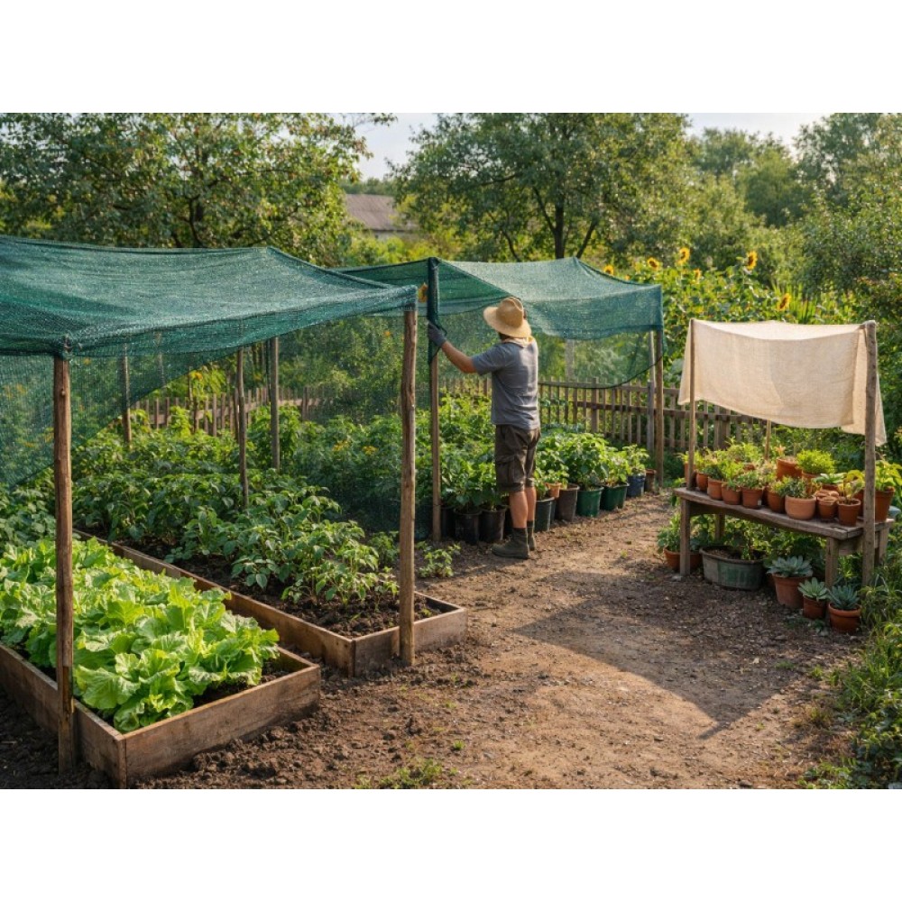 Сітка затіняюча Agreen 40% зелена (Рулон 5х50)