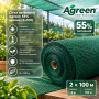 Сітка затіняюча Agreen 55% зелена (2х100) 