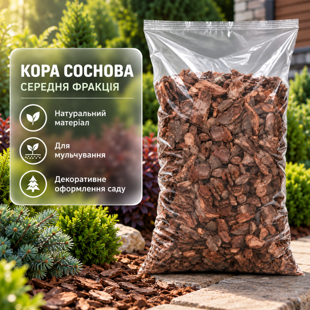 Кора сосновая (средняя фракция) > 50 л