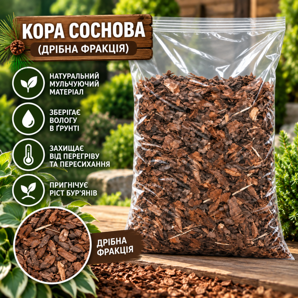 Кора сосновая (мелкая фракция) > 50 л