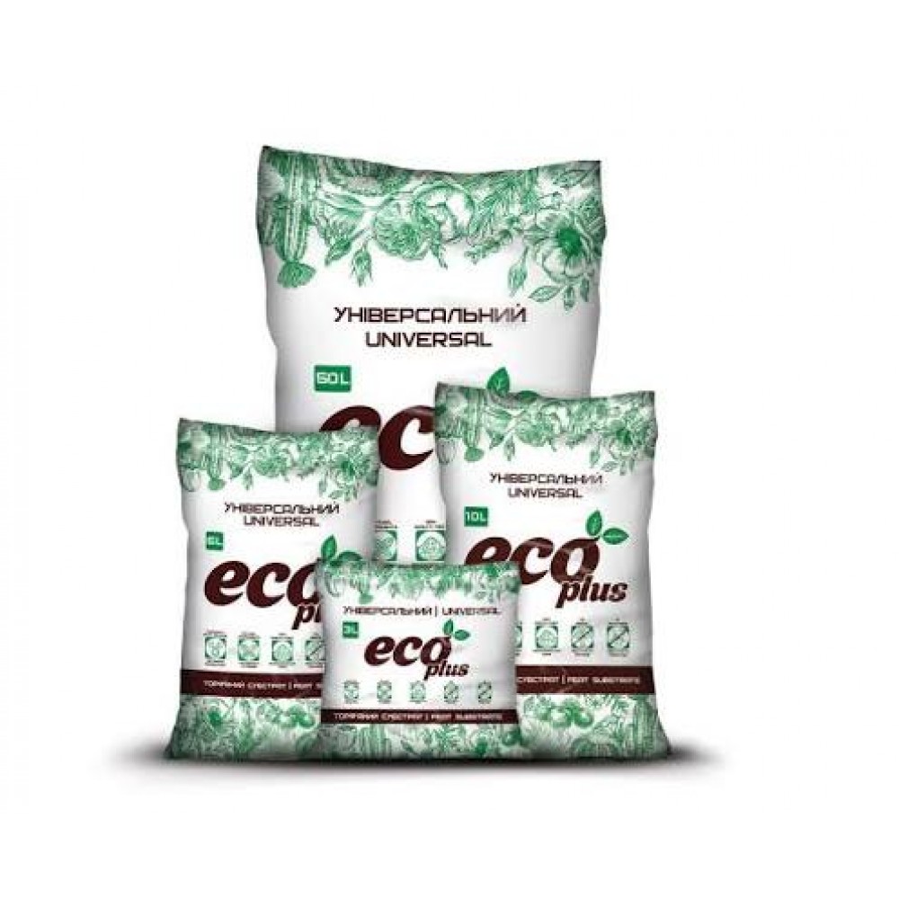Торф'яний субстрат Eco Plus Універсальний 10л | 20л | 50л | 80л