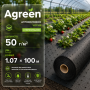 Агроволокно Agreen черное 50 г/м² (1.07 × 100 м) с перфорацией