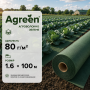 Агроволокно Agreen зелене 80 г/м² (1.6×100 м) 