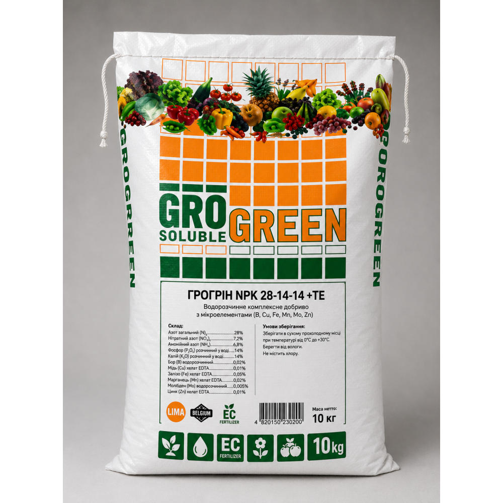 Удобрение ГроГрин 28-14-14 > GroGreen > 25 кг
