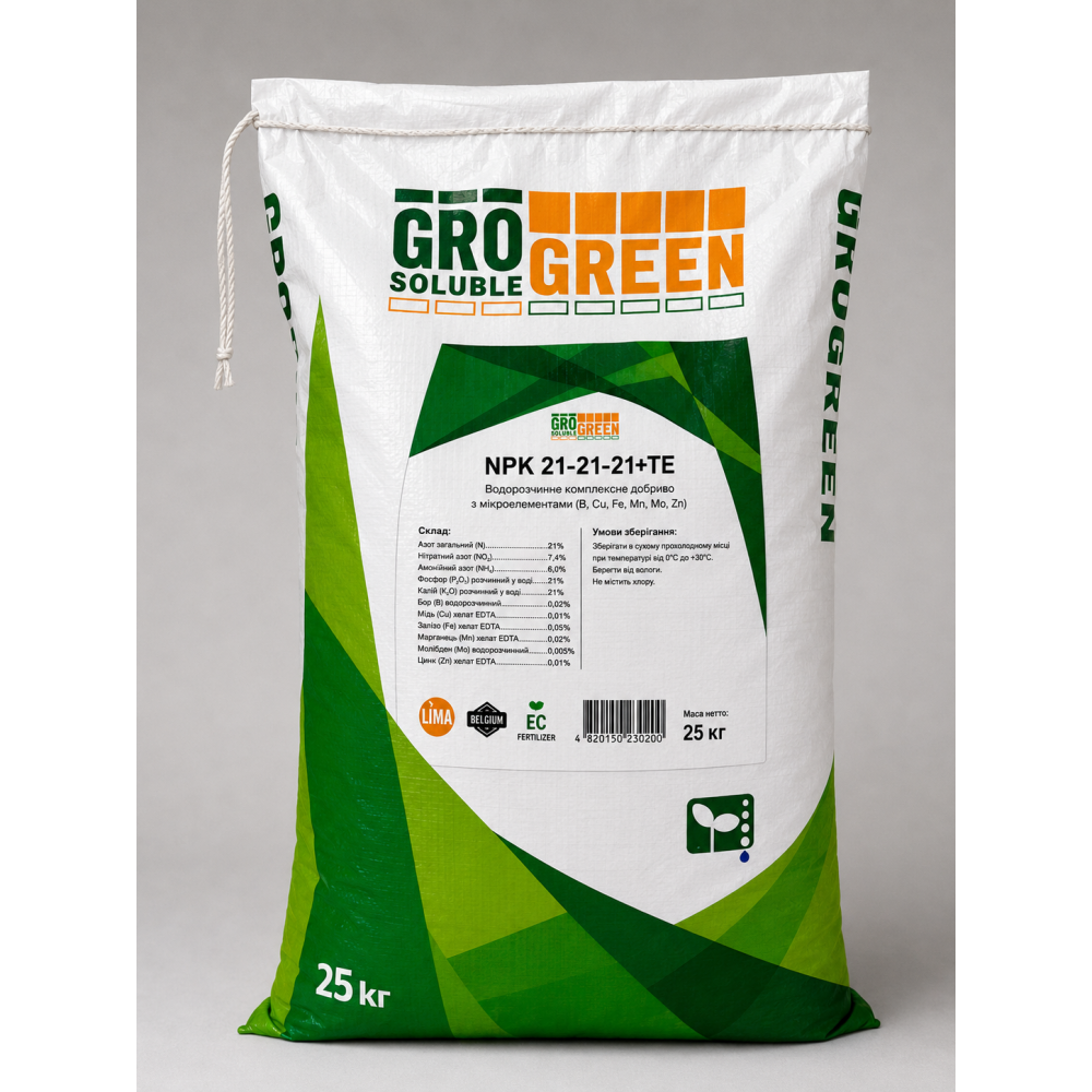 Удобрение ГроГрин 21-21-21 > GroGreen > 25 кг