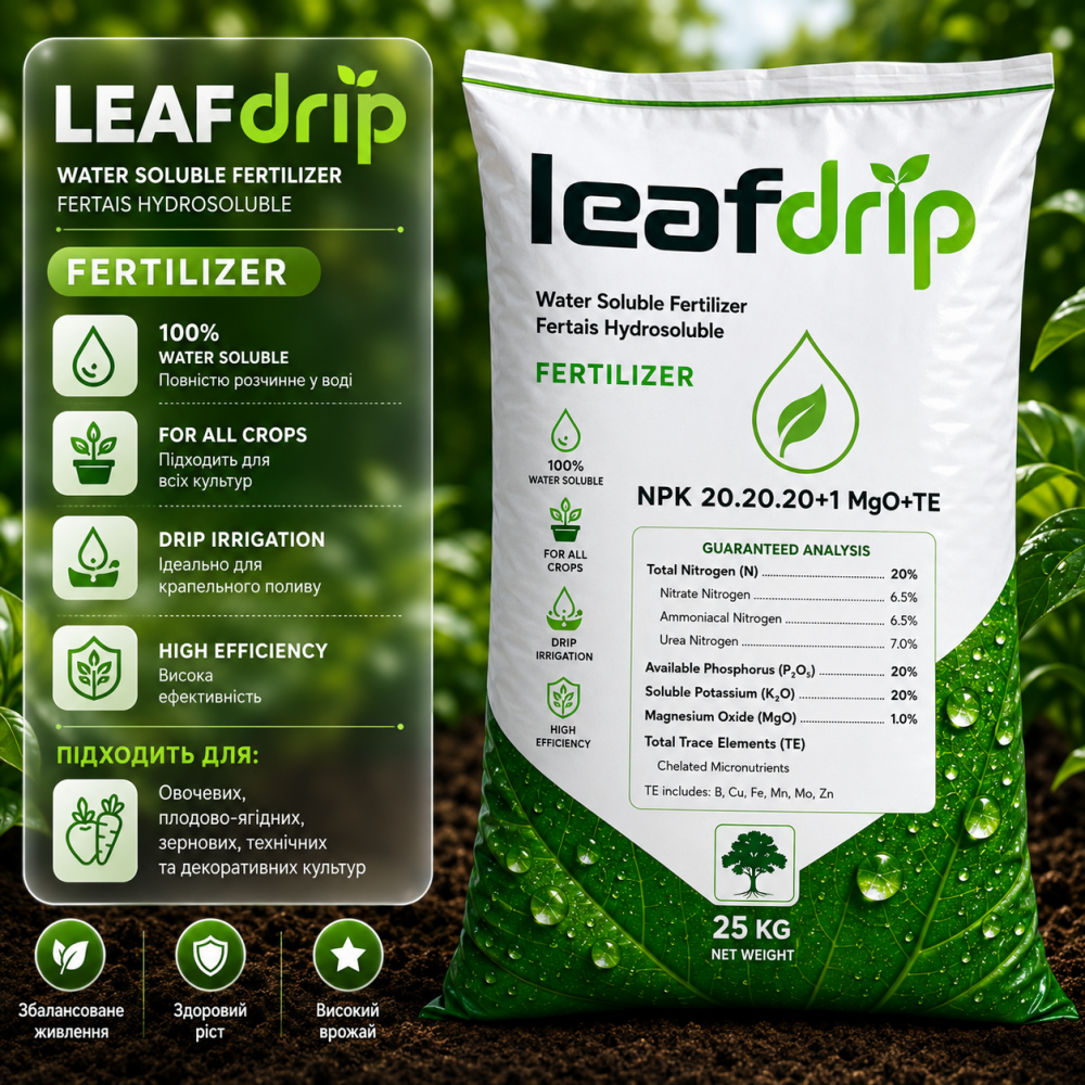 Добриво Ліфдріп 20-20-20 > Leafdrip > 1 кг