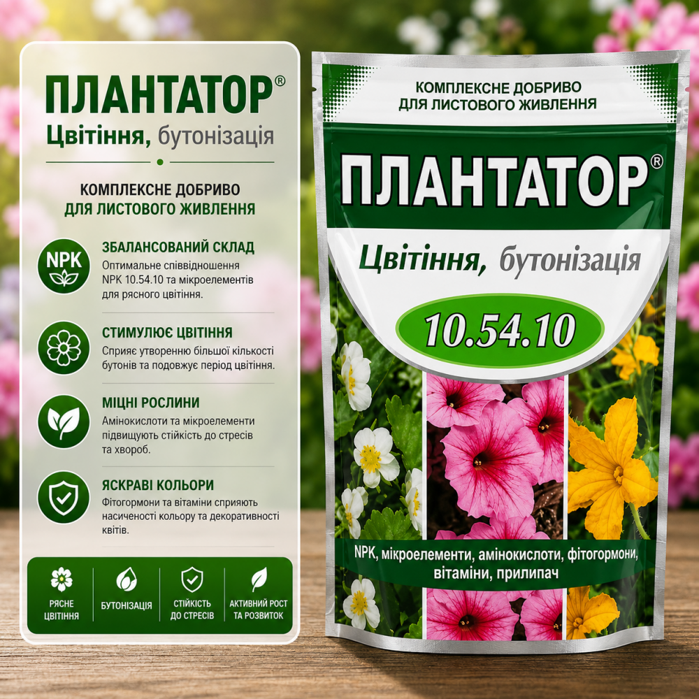 Добриво Плантатор Цвітіння та бутонізація 10-54-10 > 1 кг | 5 кг