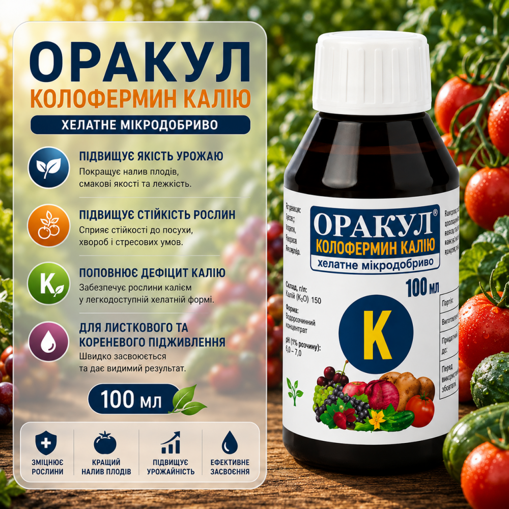 Мікродобриво Оракул Колофермин Калію > 100 мл