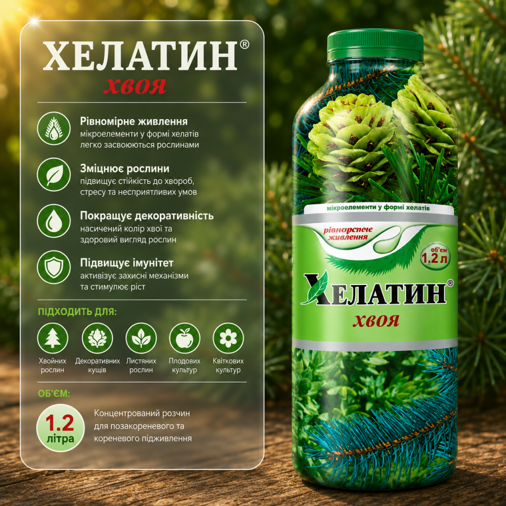 Добриво Хелатин Хвоя > 1.2 л