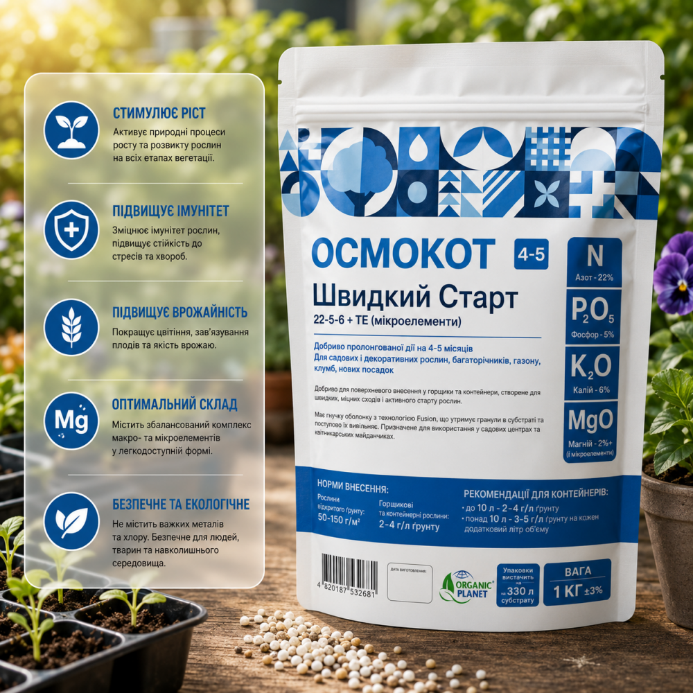 Добриво Осмокот Швидкий Старт 22-5-6 >  Osmocote Topdress > 200 гр | 1 кг