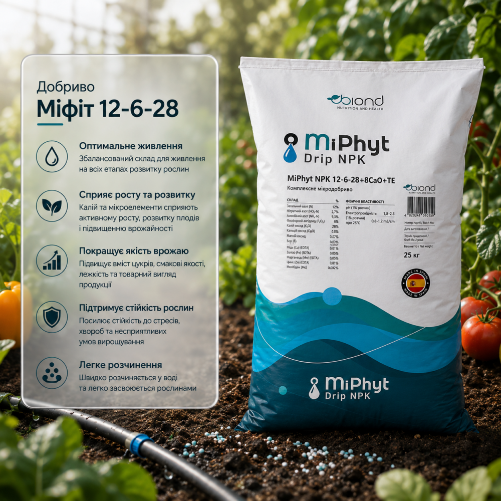 Добриво Міфіт 12-6-28 > MiPhyt > 25 кг