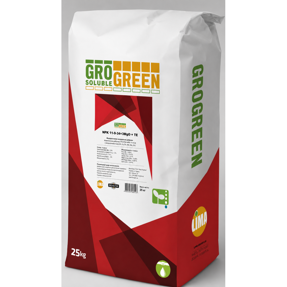 Добриво ГроГрін 11-9-34 > GroGreen > 25 кг