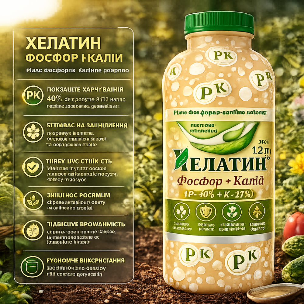 Добриво Хелатин Фосфор + Калій > 1.2 л