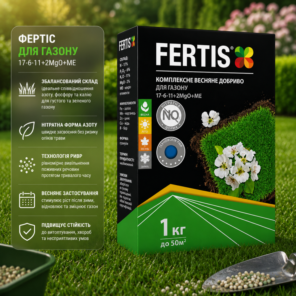 Добриво Фертіс для газону 17-6-11 > Fertis > 1 кг