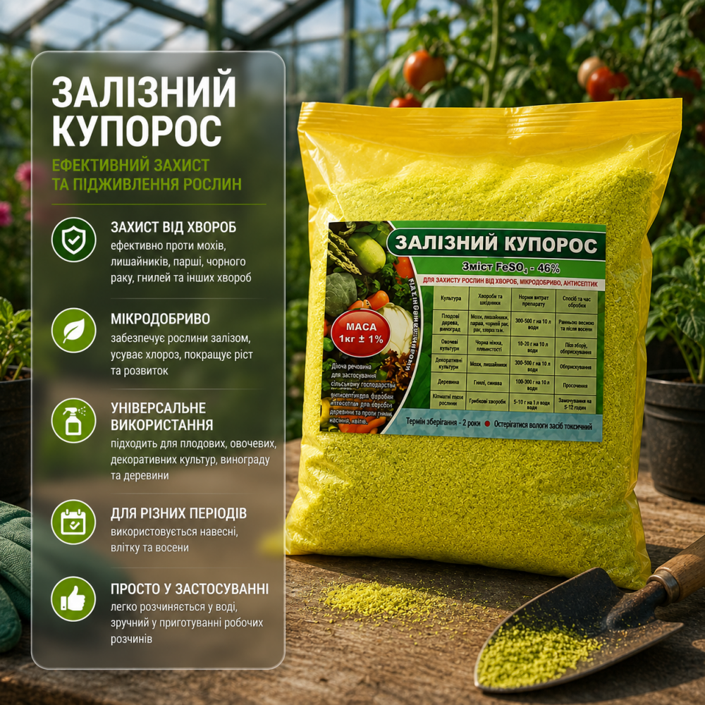 Фунгіцид Залізний купорос > 500 гр