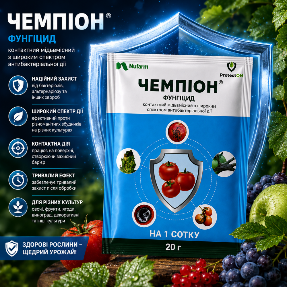 Фунгіцид Чемпіон 20 гр | 1 кг (ваговий)