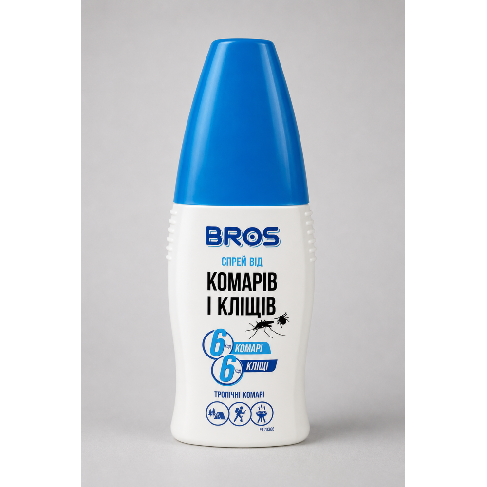 Спрей от комаров и клещей Bros > 50 мл