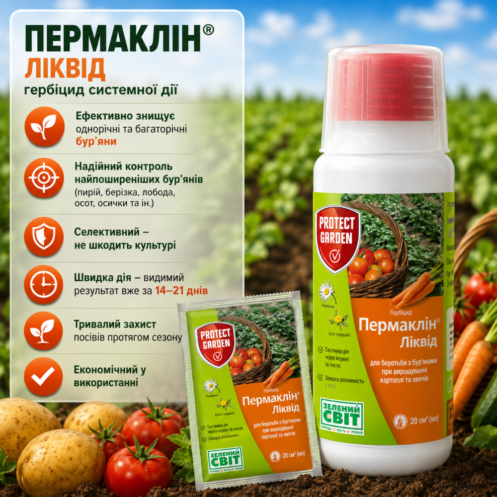 Гербицид Пермаклин Ликвид 20 мл | 100 мл 