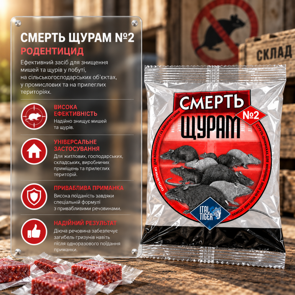 Родентицид Крысиная смерть №2 >  200г
