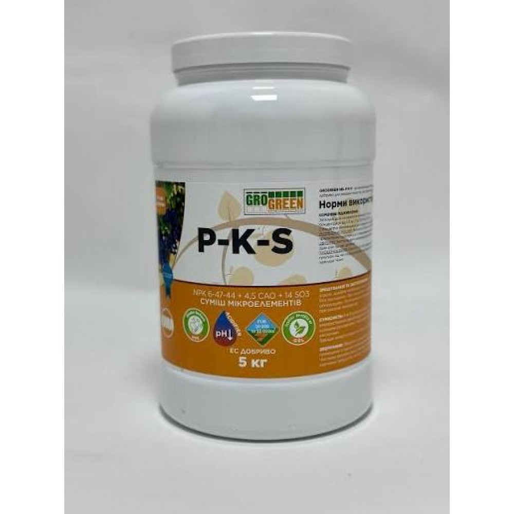 Гелеве добриво GroGreen P-K-S - 200 гр | 1 кг | 5 кг