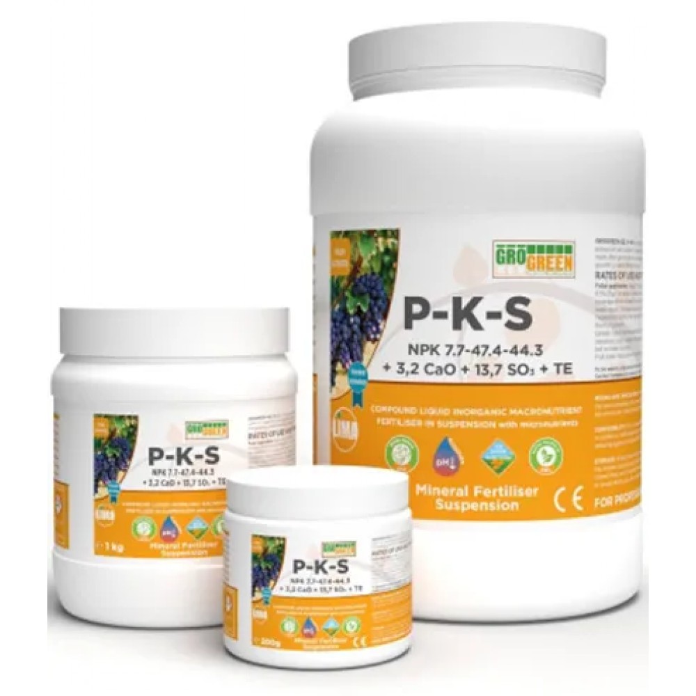 Гелеве добриво GroGreen P-K-S - 200 гр | 1 кг | 5 кг